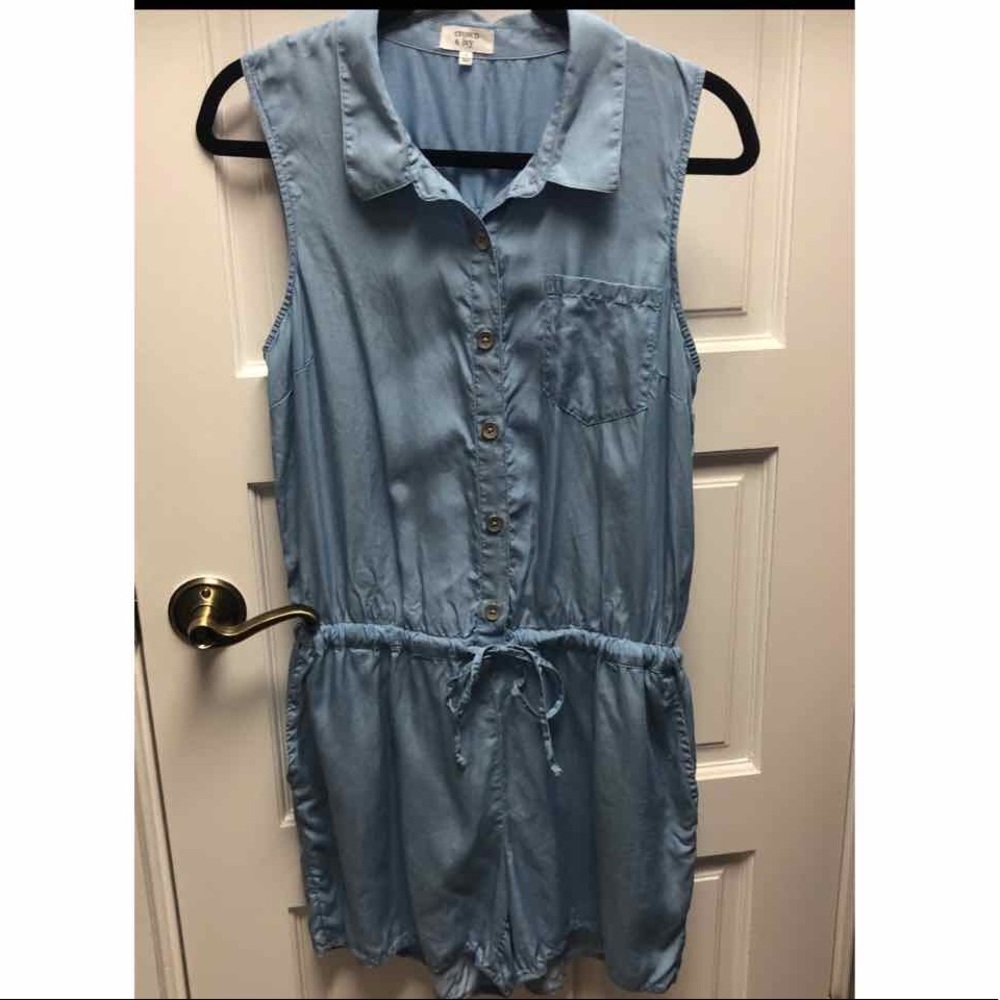Crown and Ivy Blue Romper Size 8